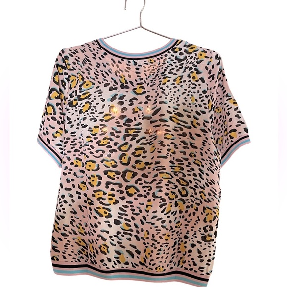NWT A.Z.I. New York Pastel Relaxed fit Leopard Print Blouse Size M - Picture 6 of 14